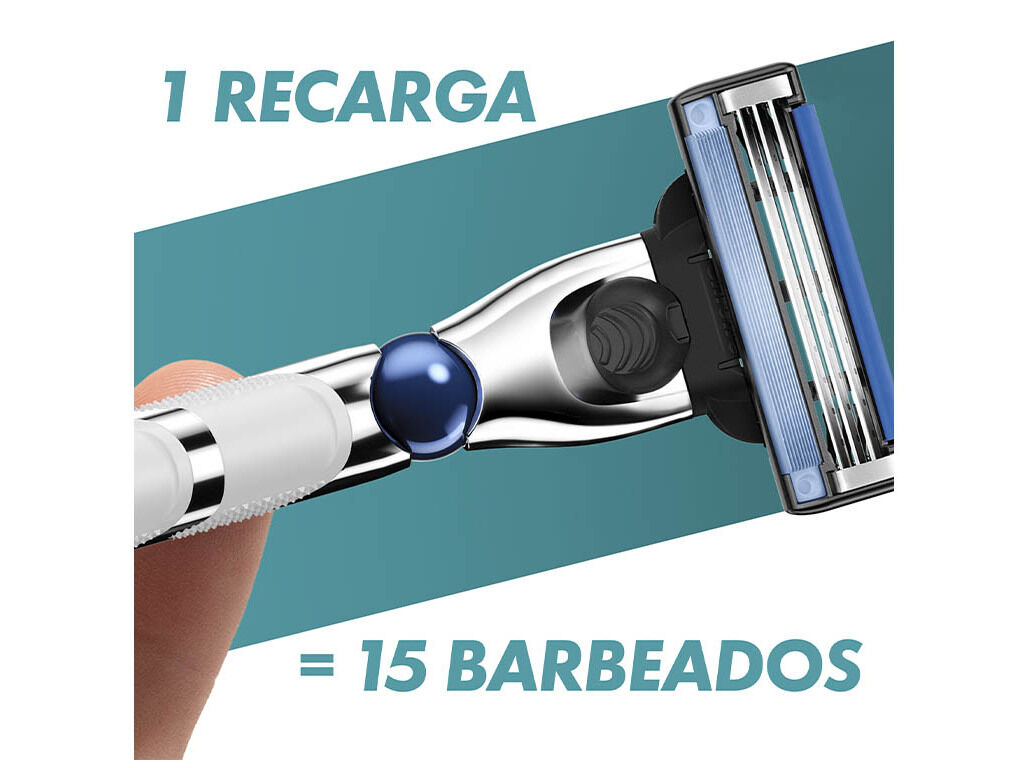 RECARGA DE L&Acirc;MINAS MACH3 TURBO GILLETTE 5 UN image number 7