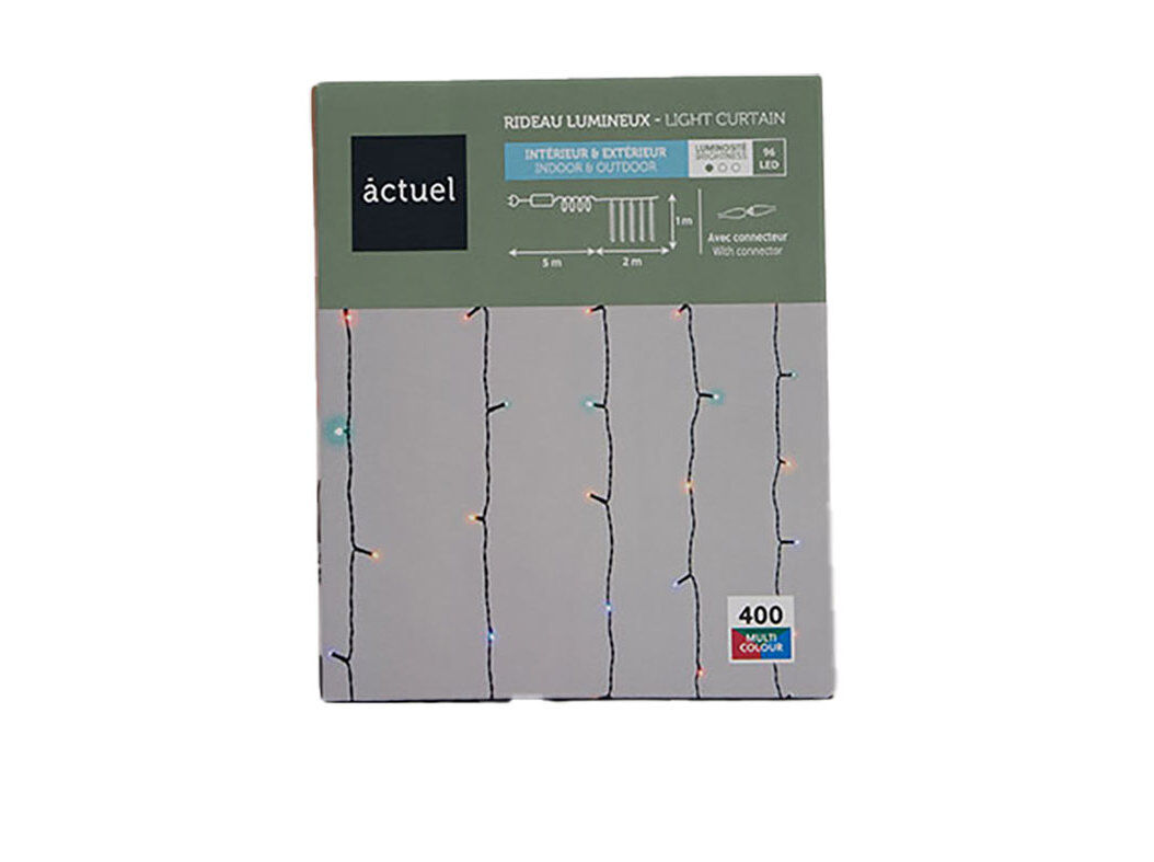 CORTINA LUZES MULTICOR ACTUEL EXTERIOR 96 LED 8 FUN&Ccedil;&Otilde;ES image number 0