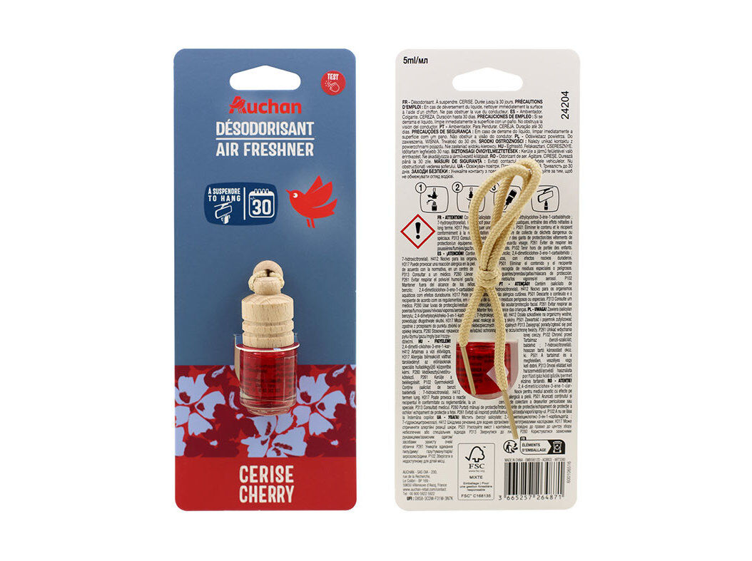 AMBIENTADOR AUTO AUCHAN GARRAFA CEREJA image number 0