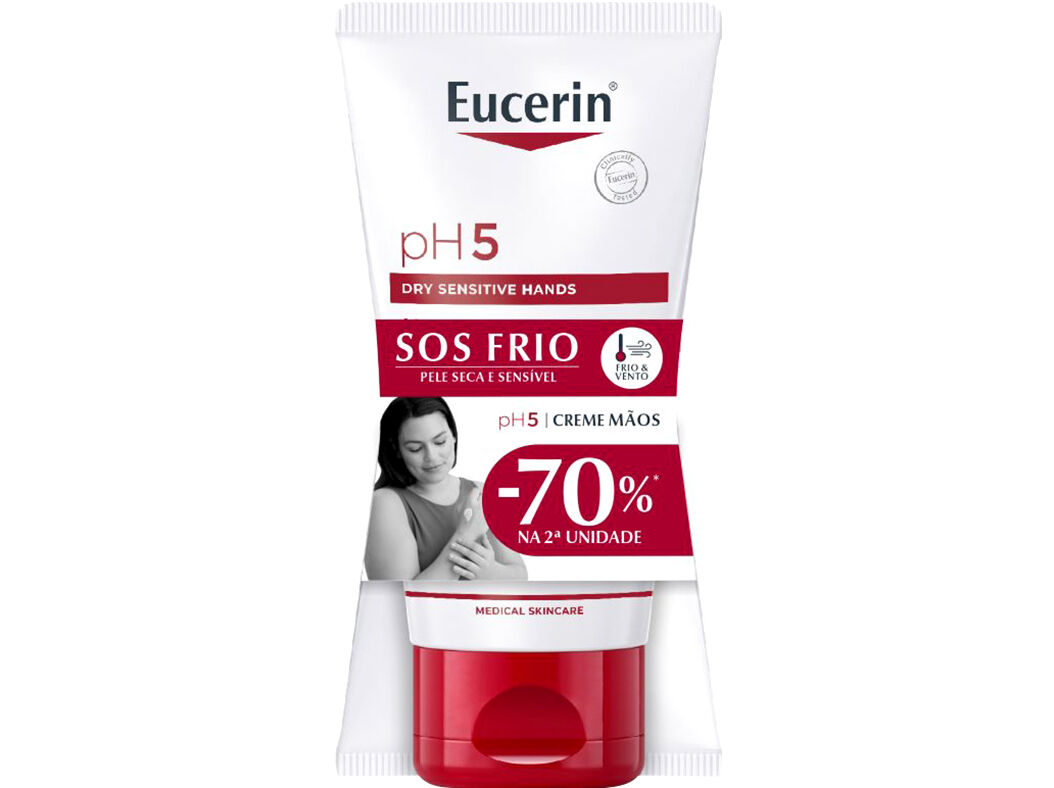CREME M&Atilde;OS EUCERIN PH5 2X75ML 70% DESC 2&ordf;UN image number 0