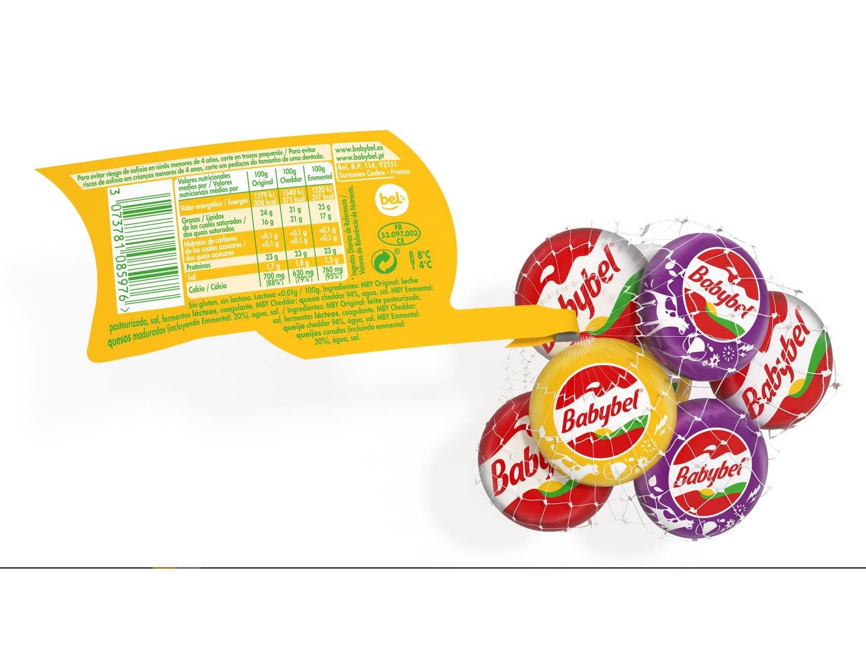 QUEIJO BABYBEL MIX 9X20G image number 1