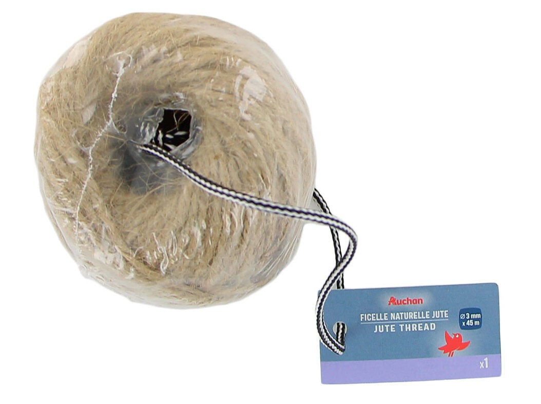 CORDEL DE JUTA AUCHAN NATURAL 3MMX45M image number 0