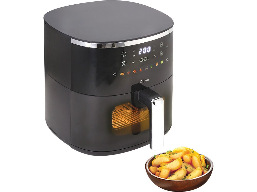 FRITADEIRA AIR FRYER QILIVE Q.5413 DIGITAL 5.7 L JANELA E 8 PROGRAMAS