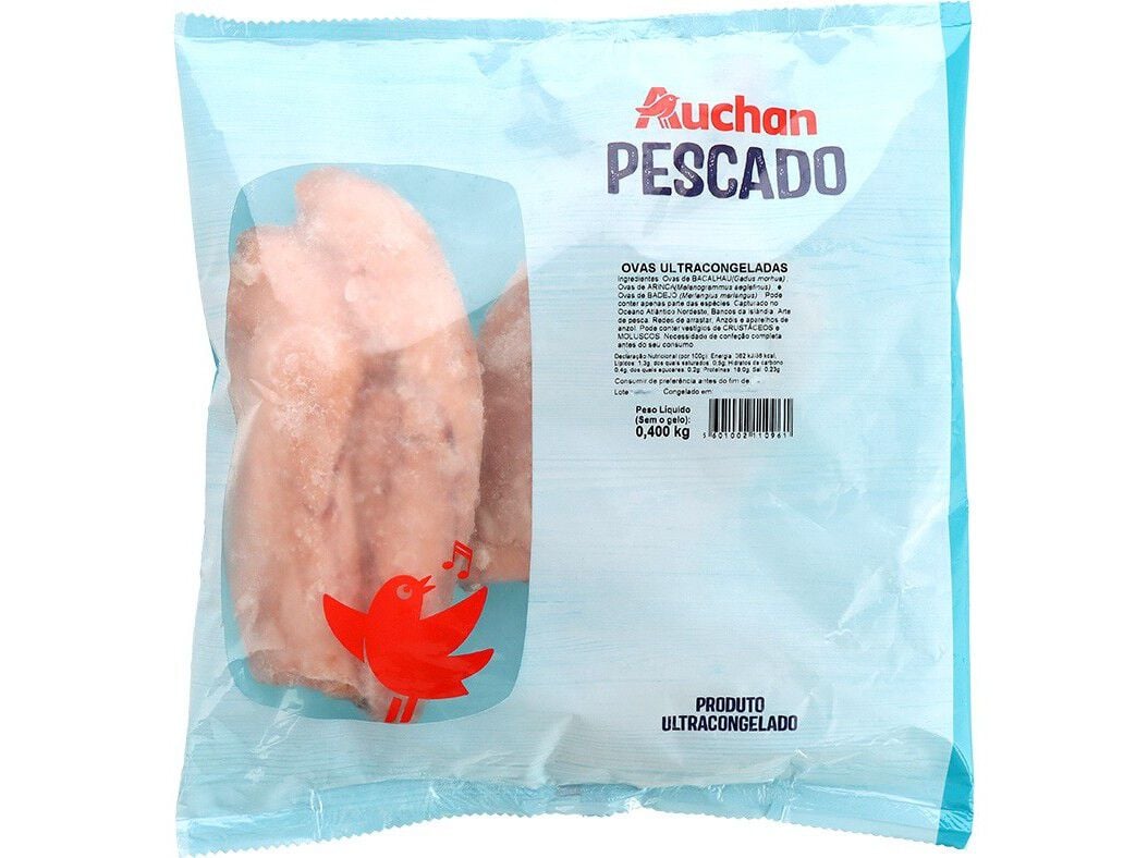 OVAS DE BACALHAU AUCHAN ULTRACONGELADAS 400G