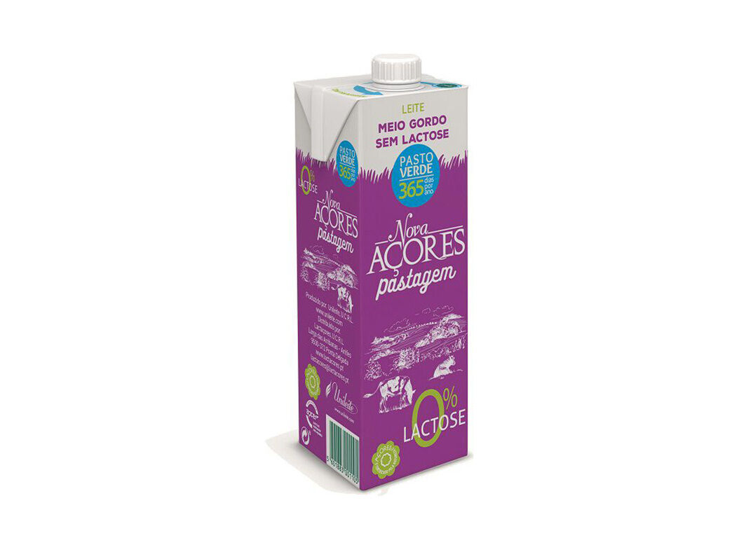 LEITE NOVA A&Ccedil;ORES PASTAGEM MEIO GORDO SEM LACTOSE 1L
