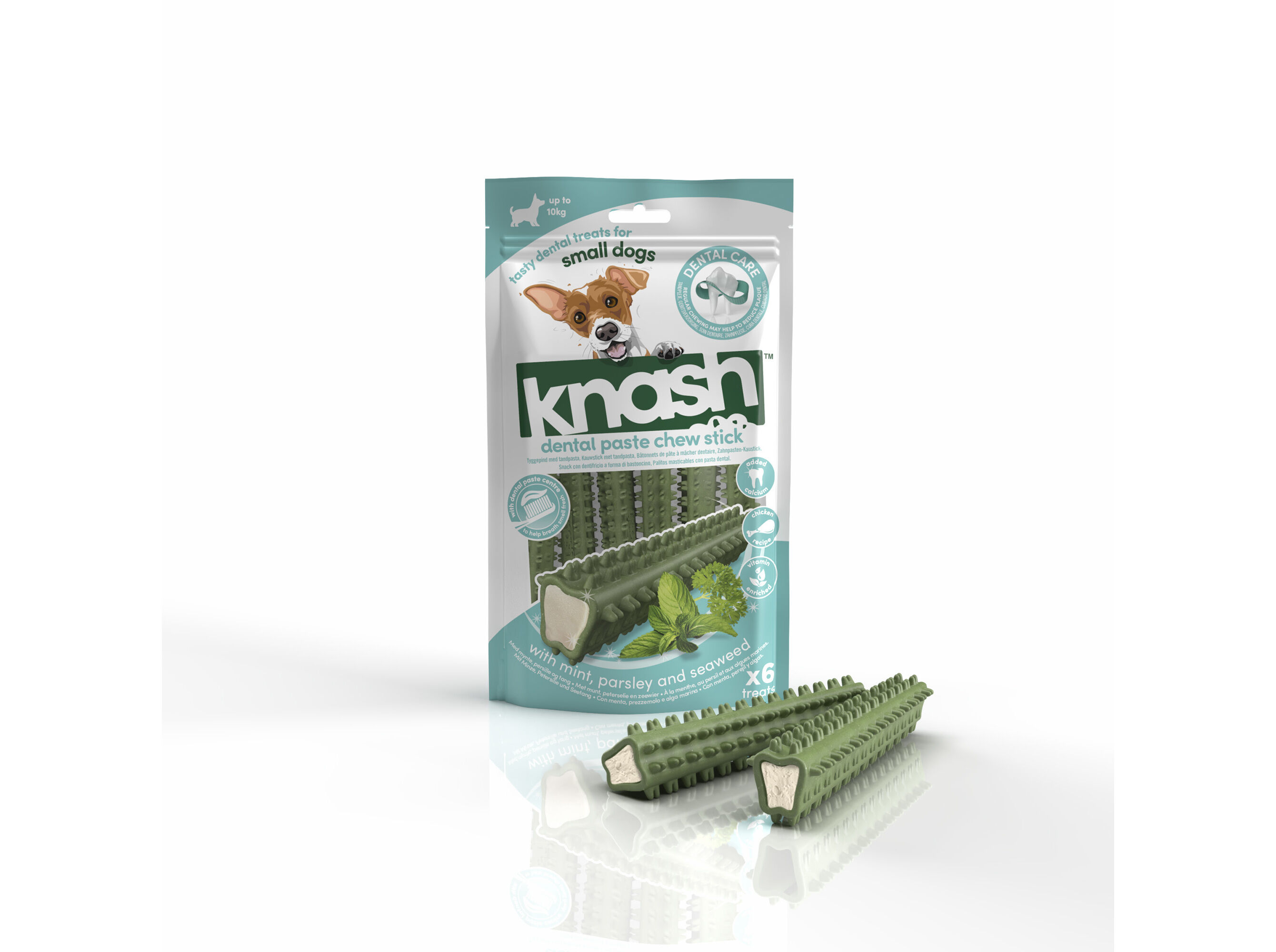 SNACK DENTAL C&Atilde;O KNASH STICK PASTA DE DENTES 6UN image number 1