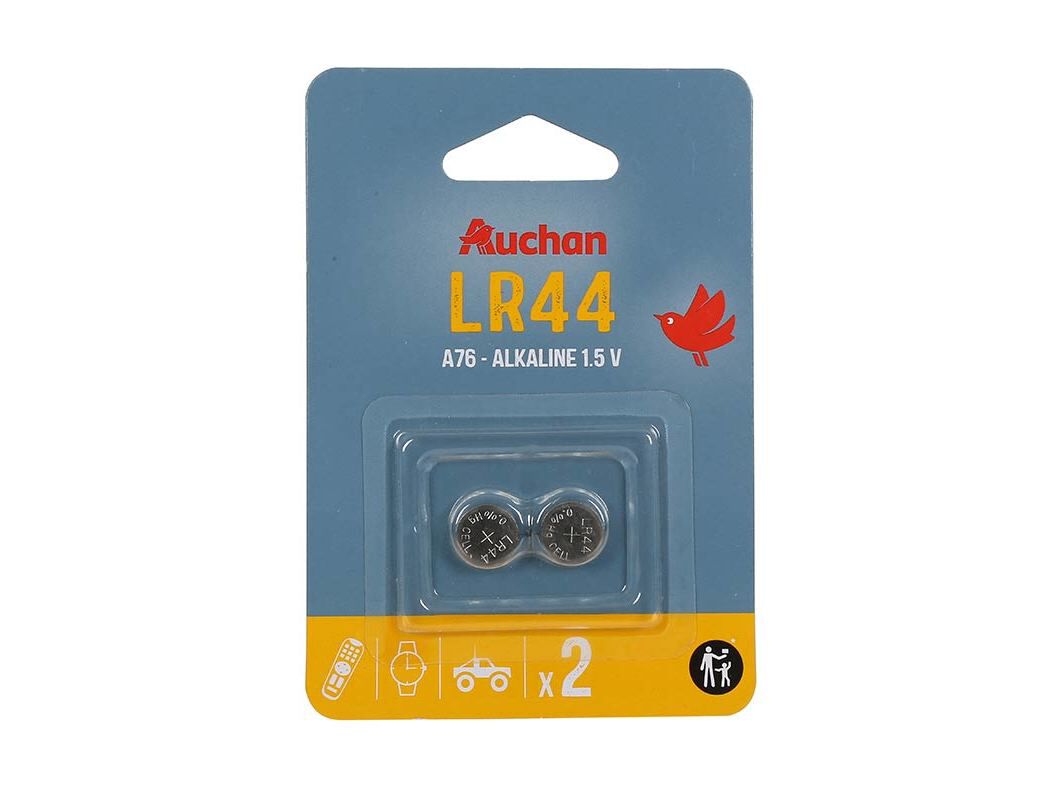 PACK 2 PILHAS ALCALINA AUCHAN STANDARD LR44 image number 0