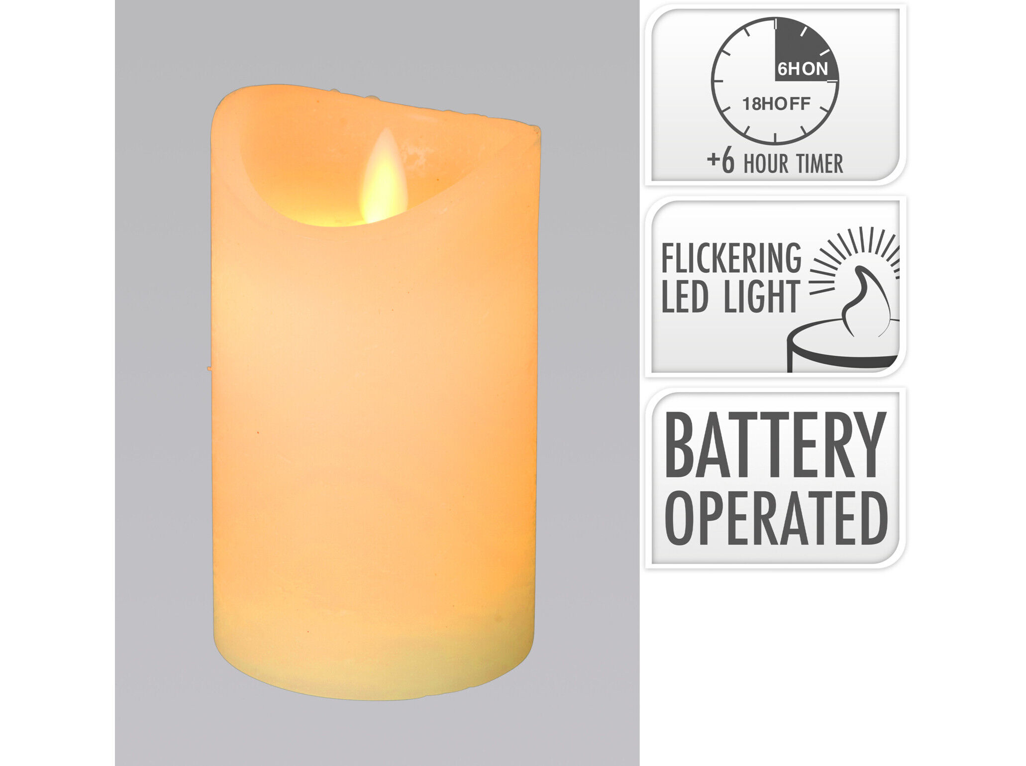 VELA LED MARFIM 7.5X12.5CM image number 0