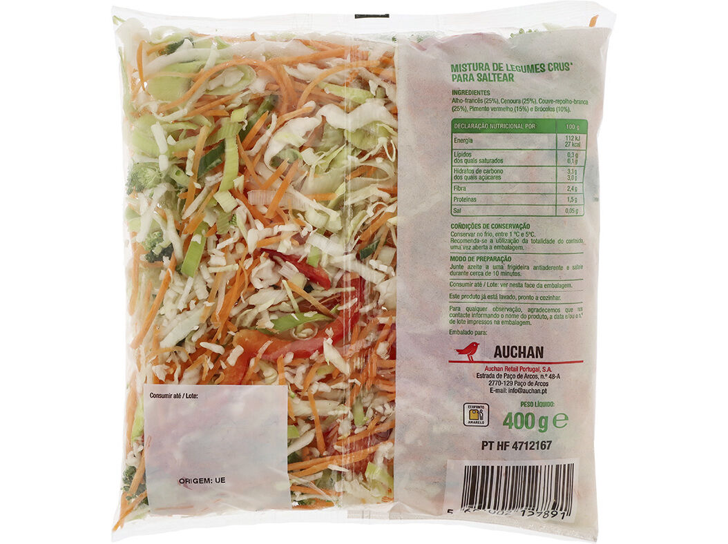 SALTEADO COLORIDO AUCHAN 400 G image number 1