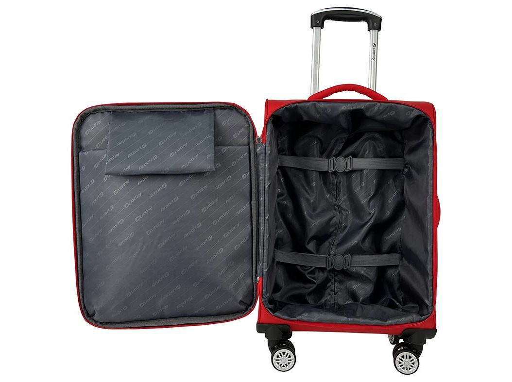 MALA DE CABINE FLEXIVEL AIRPORT VERMELHO 8 RODAS 55CM image number 3