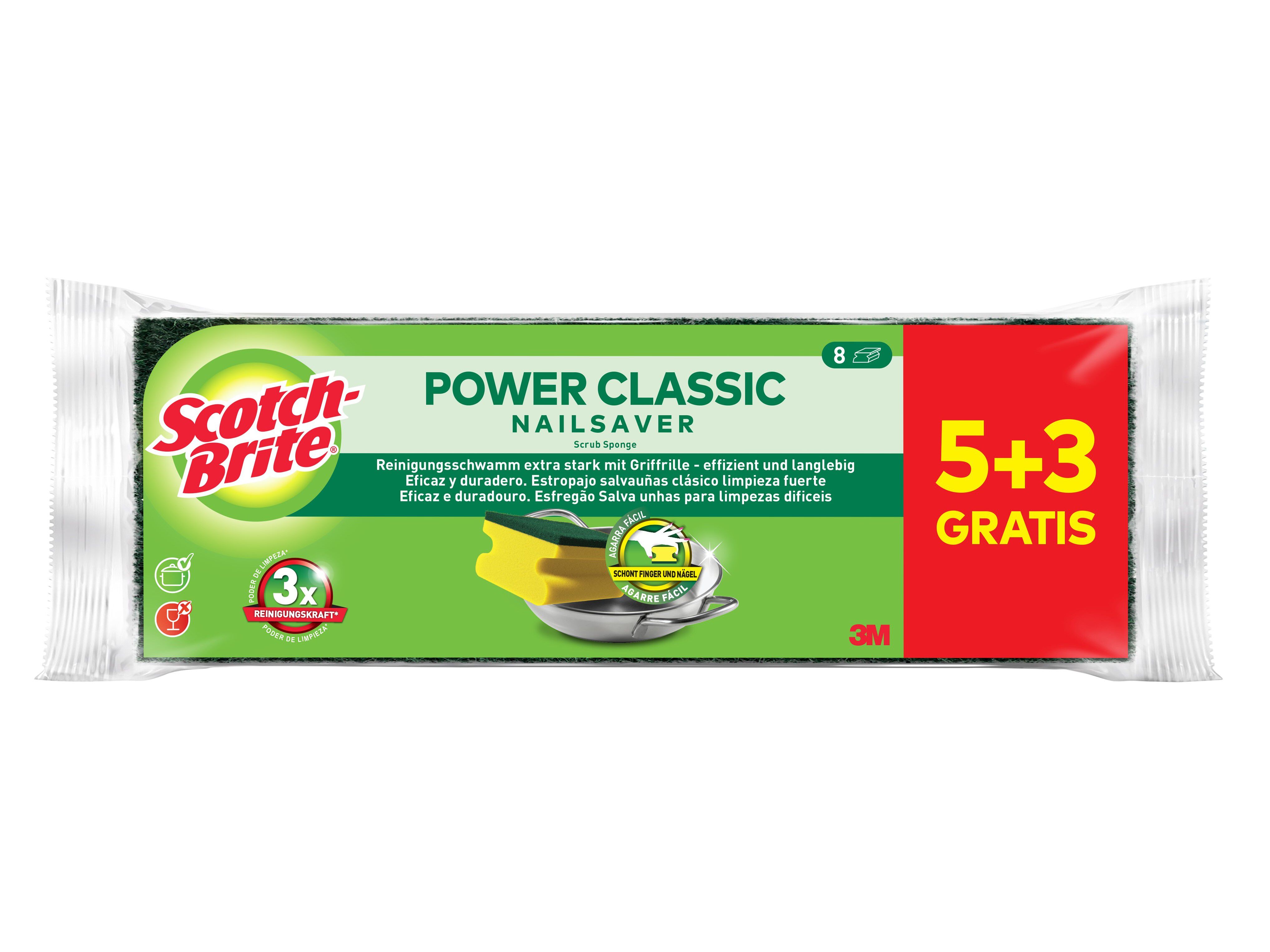ESFREG&Atilde;O SCOTCH-BRITE VERDE SALVA UNHAS 5+3 UN image number 0