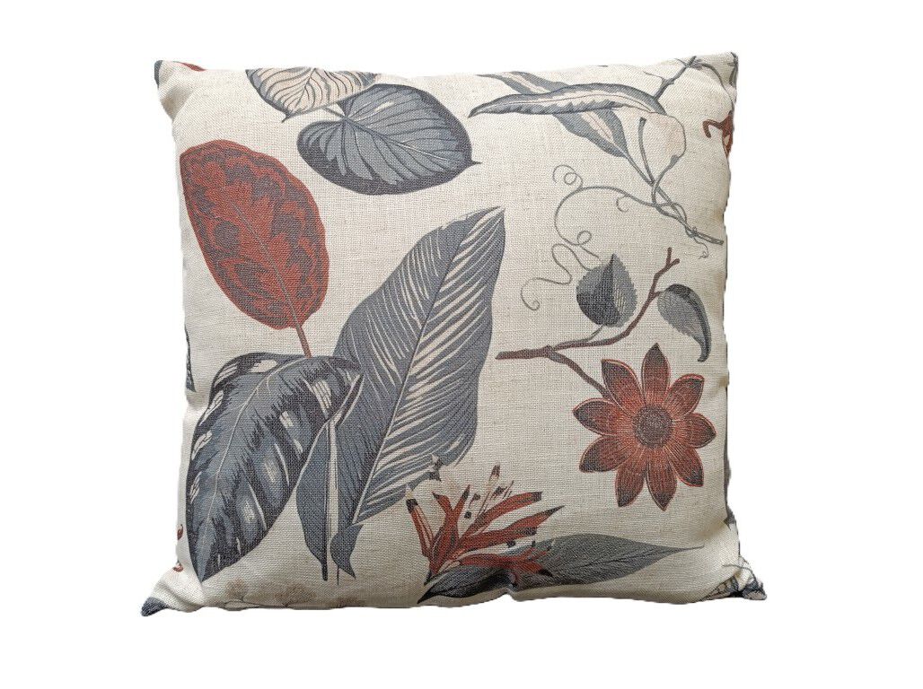ALMOFADA FLORA OCRE 45X45CM