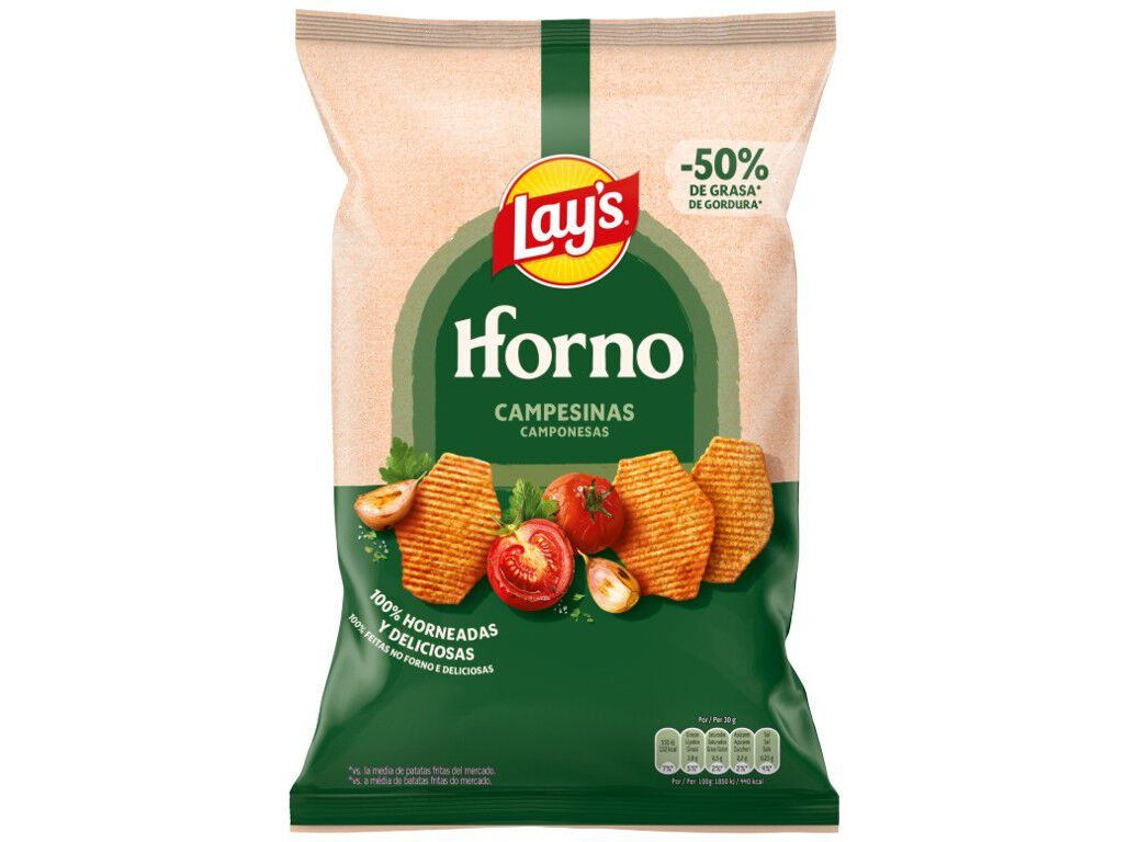 BATATAS LAY'S FRITAS FORNO CAMPONESAS 130G