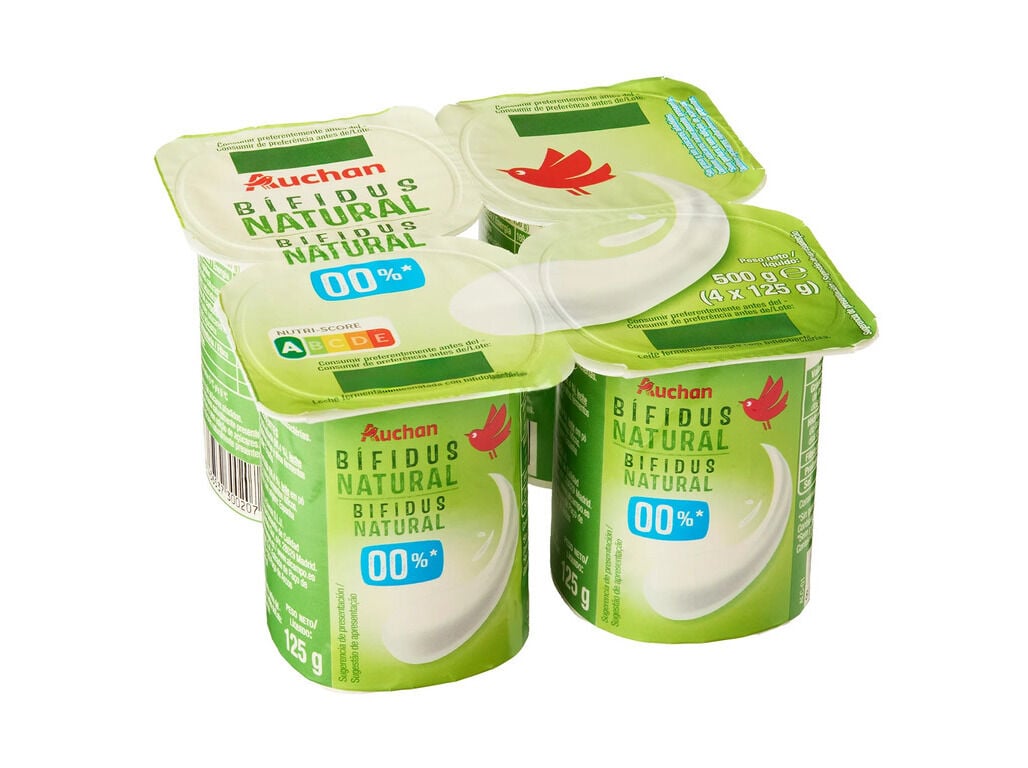 IOGURTE BIFIDUS AUCHAN MAGRO NATURAL 4X125G