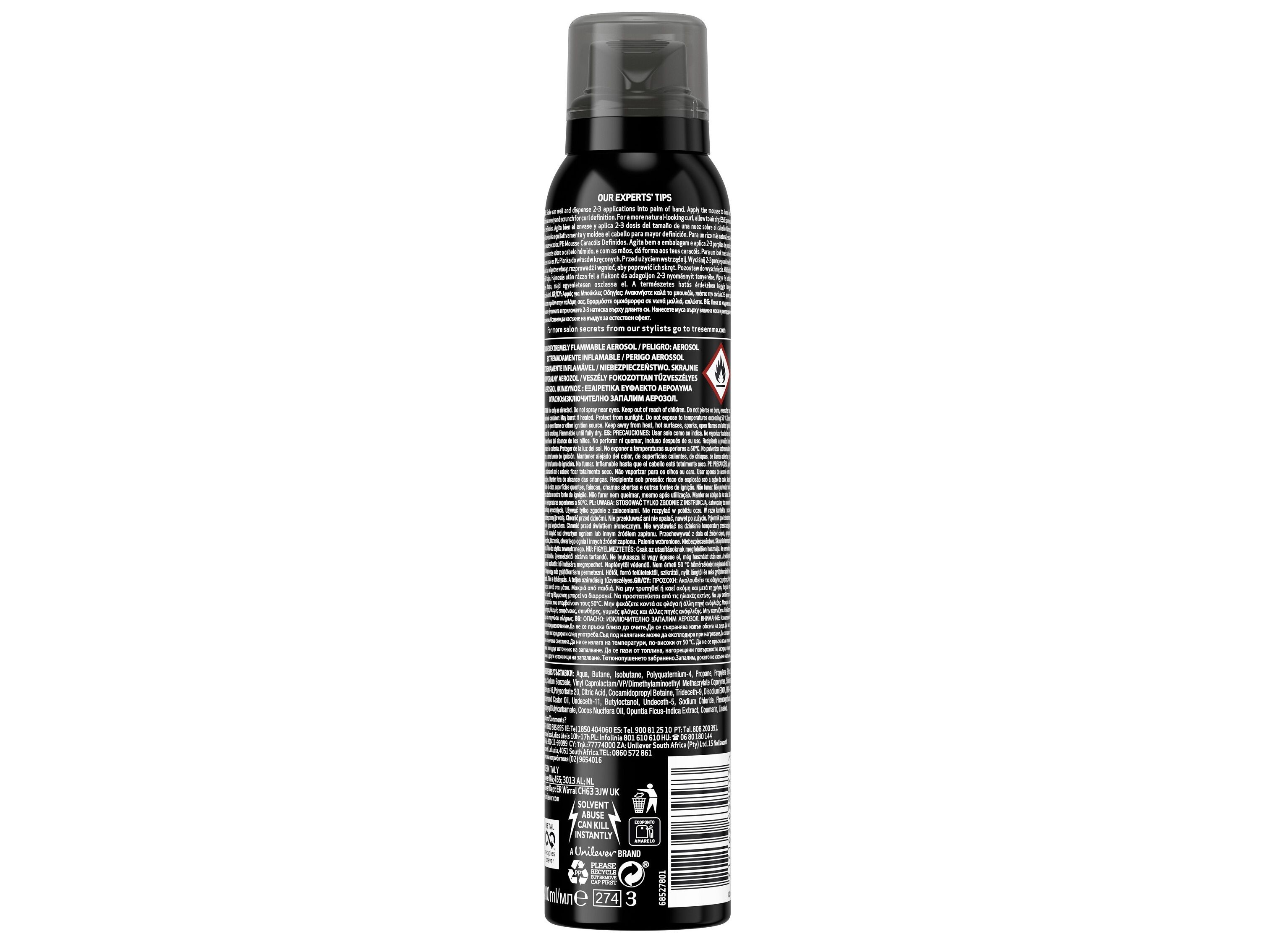 MOUSSE TRESEMM&Eacute; CARAC&Oacute;IS DEFINIDOS 200ML image number 1