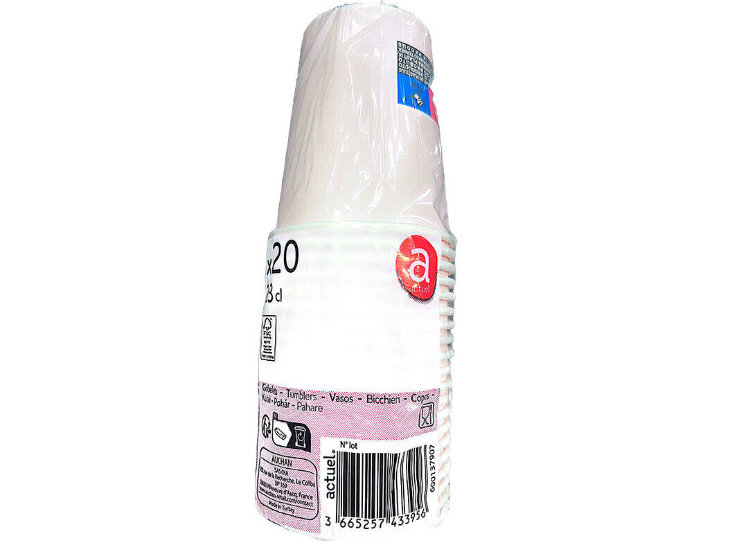COPO DE CART&Atilde;O ACTUEL ROSA 25CL X20 UNIDADES image number 0