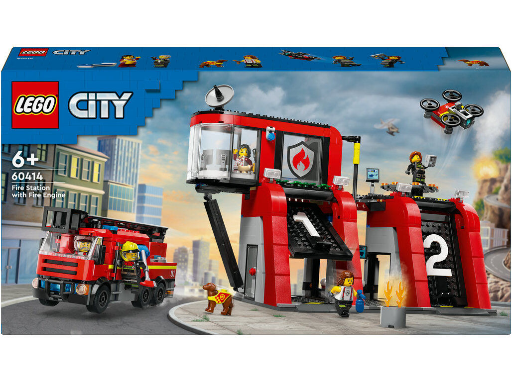 QUARTEL DOS BOMBEIROS COM CAMI&Atilde;O DOS BOMBEIROS LEGO CITY FIRE 60414 image number 0