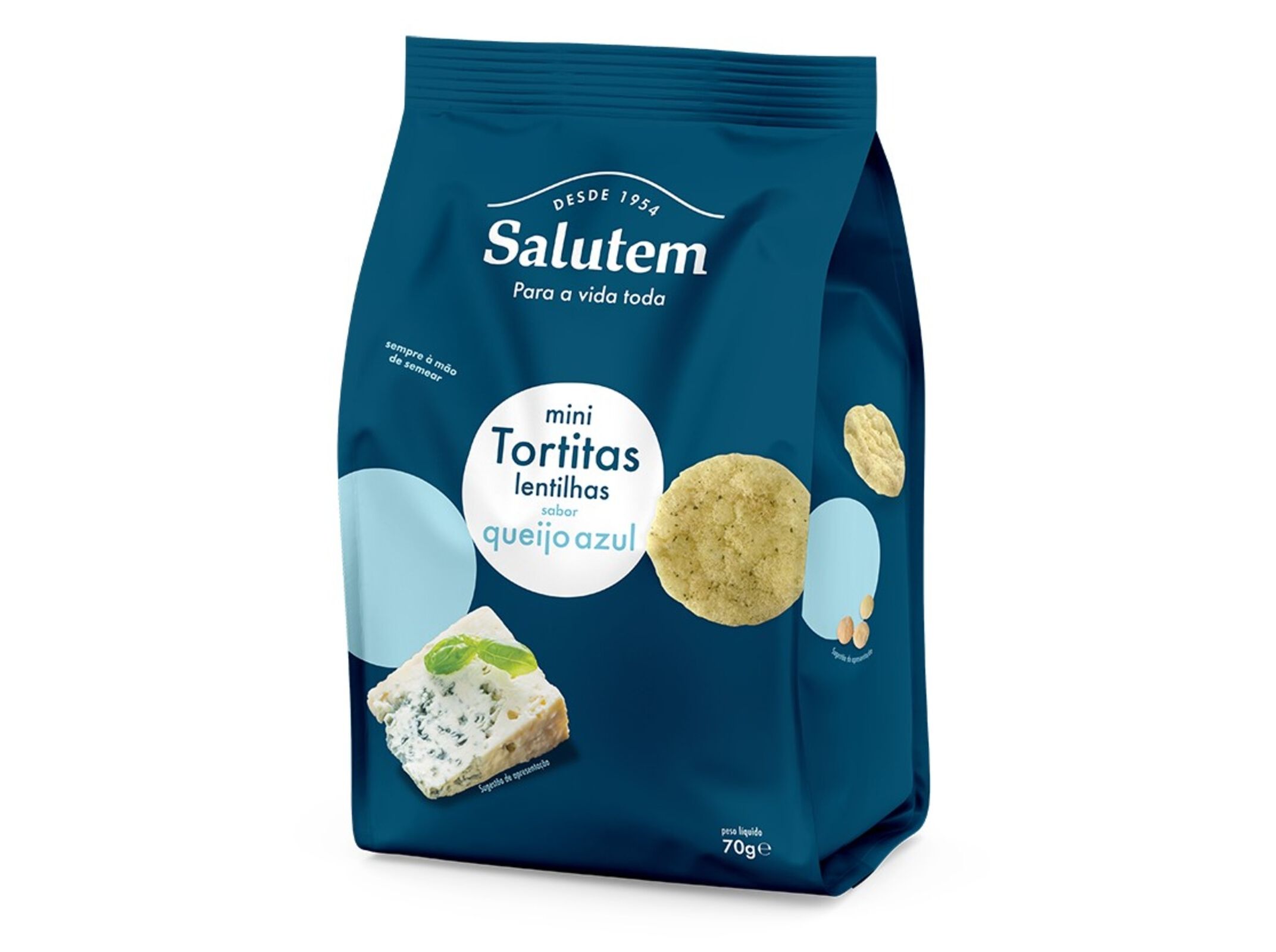MINI TORTITAS SALUTEM QUEIJO AZUL 70G image number 1