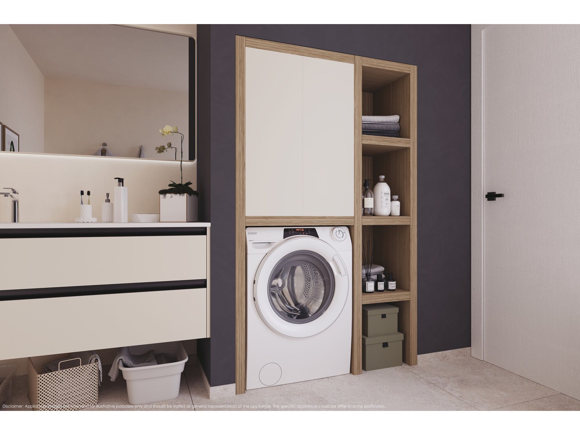 M&Aacute;QUINA DE LAVAR ROUPA CANDY RO 284DWMS7/1-S - BRANCO A 8KG image number 9