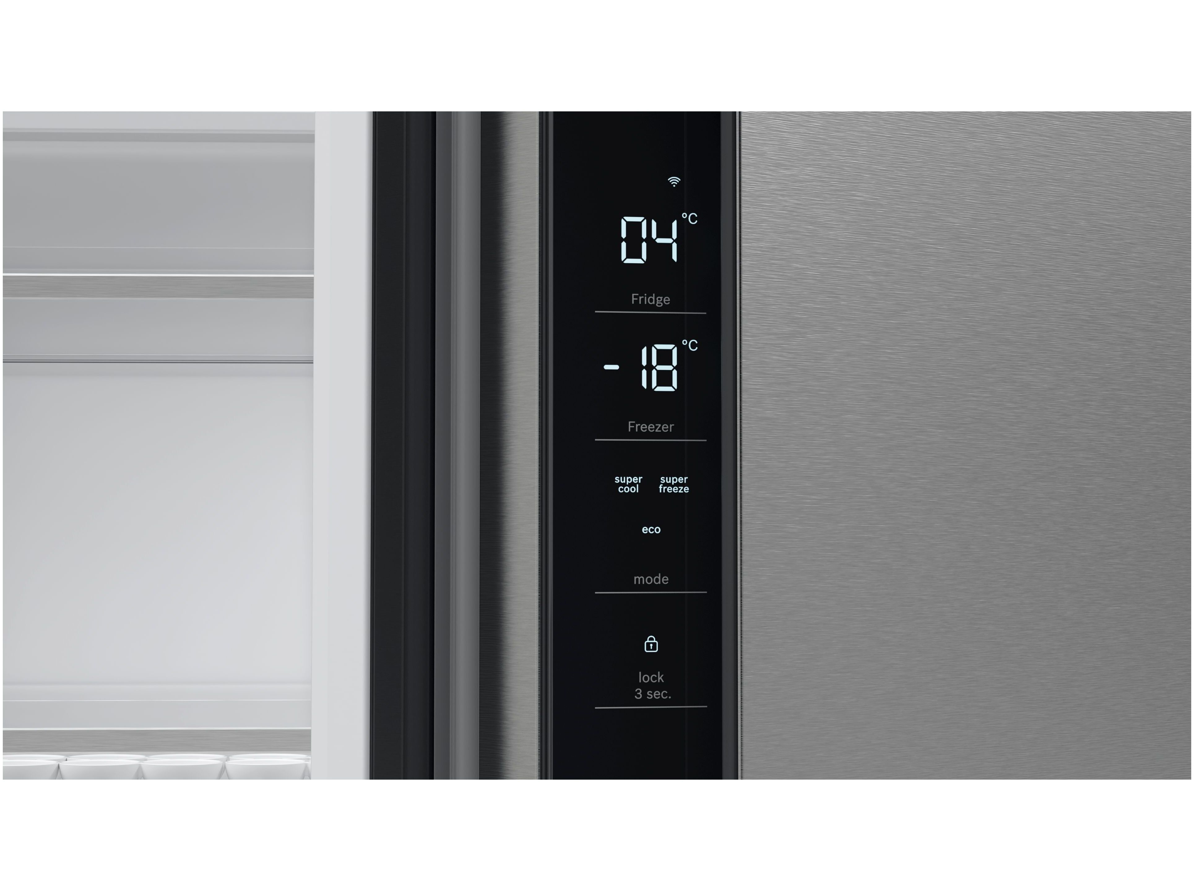 FRIGOR&Iacute;FICO AMERICANO BOSCH KFN96APEA NO FROST E 605L INOX image number 2