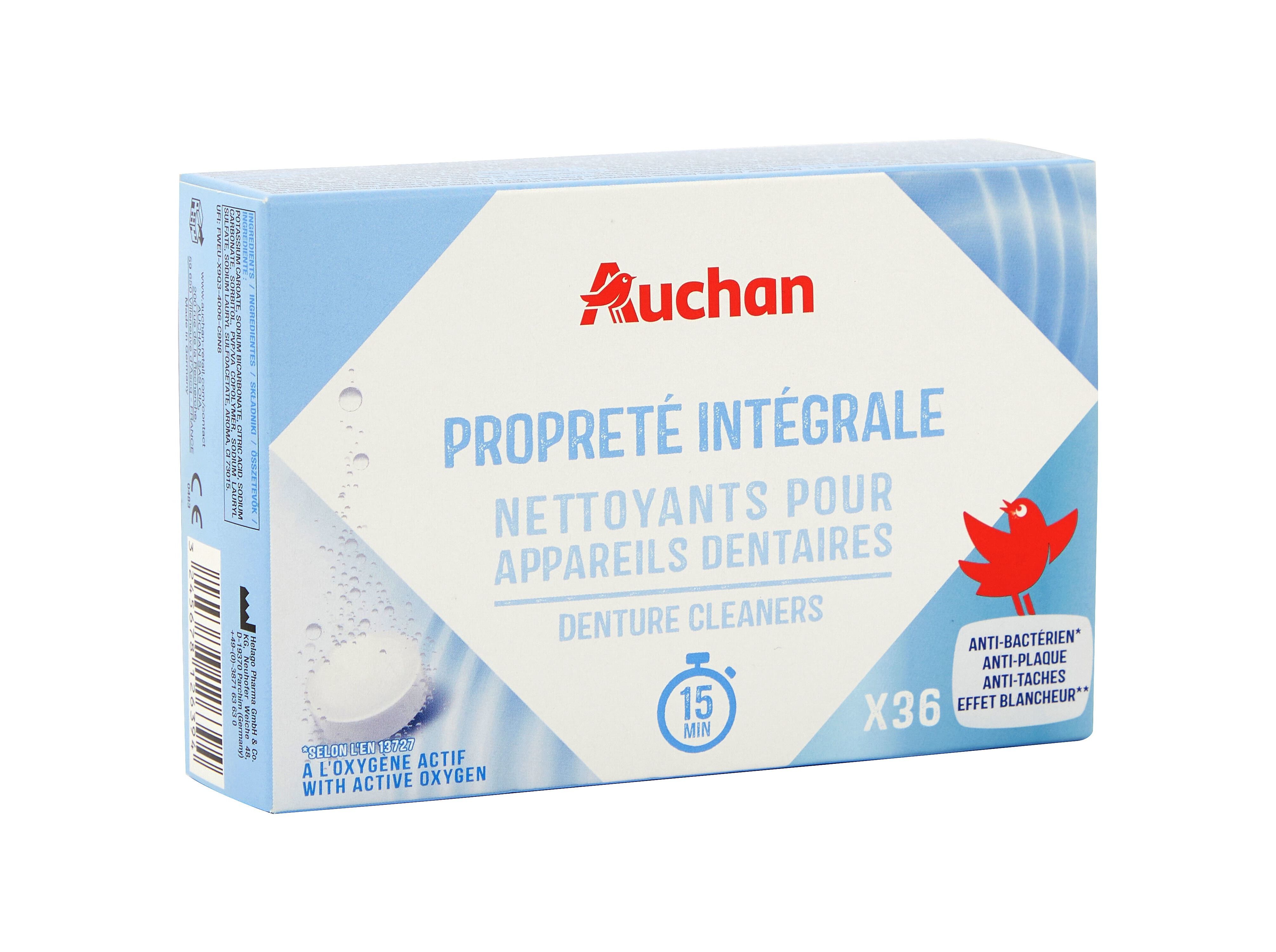 PASTILHAS AUCHAN PR&Oacute;TESES DENT&Aacute;RIA BRANQUEADORA 36UN image number 1