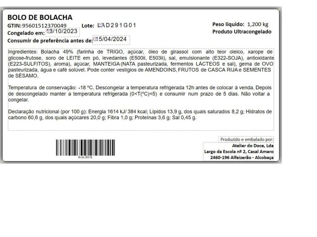 BOLO BOLACHA ATELIER DO DOCE 1200G image number 1