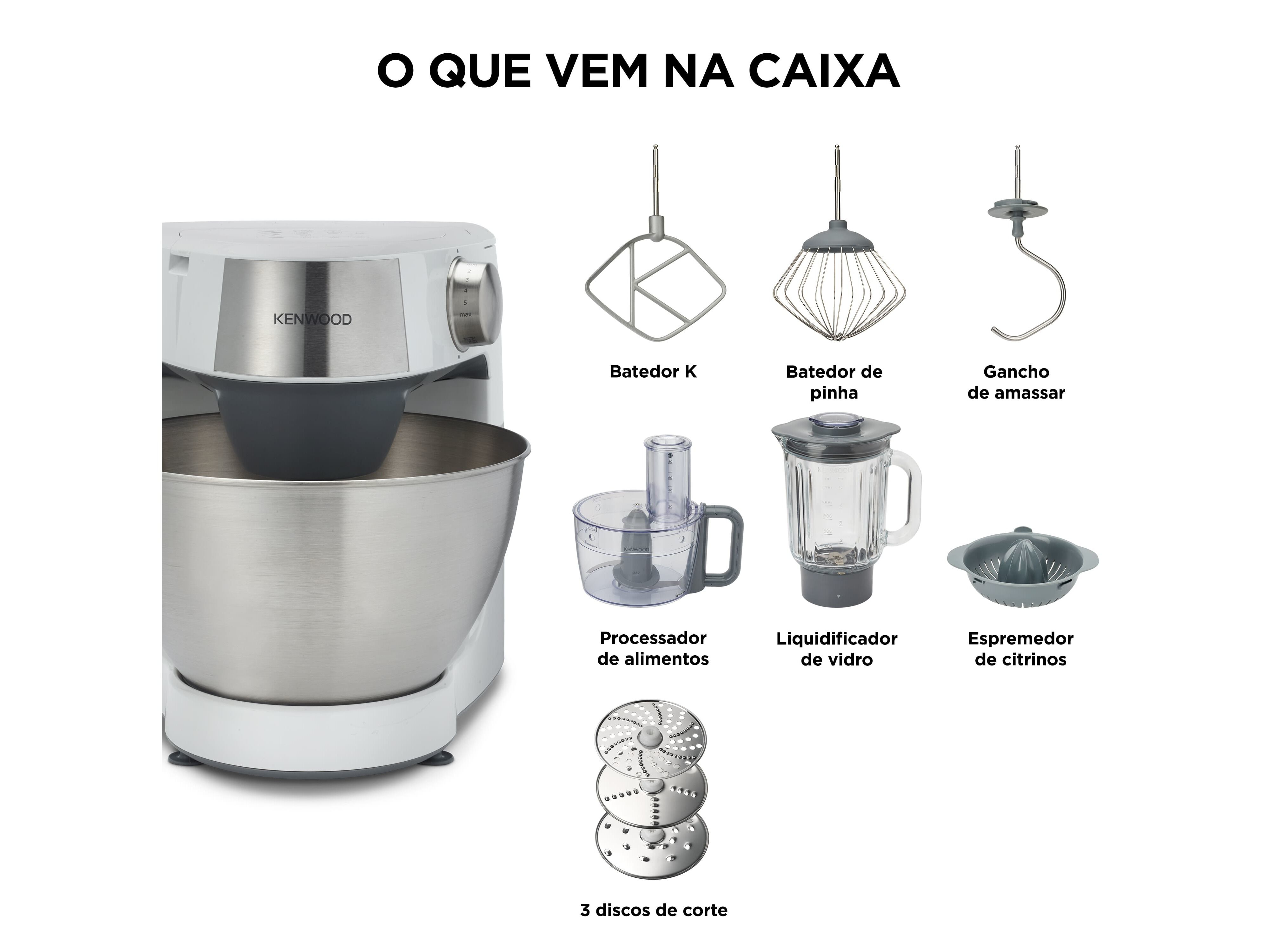 ROBOT COZINHA KENWOOD KHC29.J0WH PROSPERO 1000W image number 5