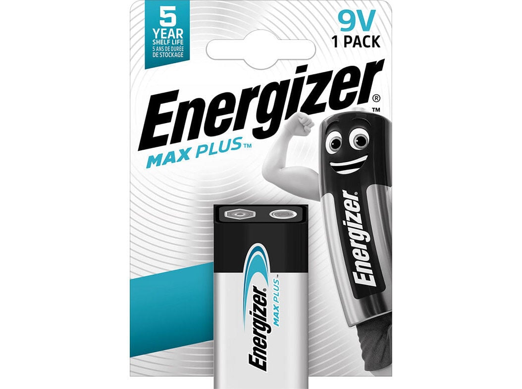 PILHAS MAX PLUS ENERGIZER 9V 6LR61 PACK 1 UNIDADE image number 0