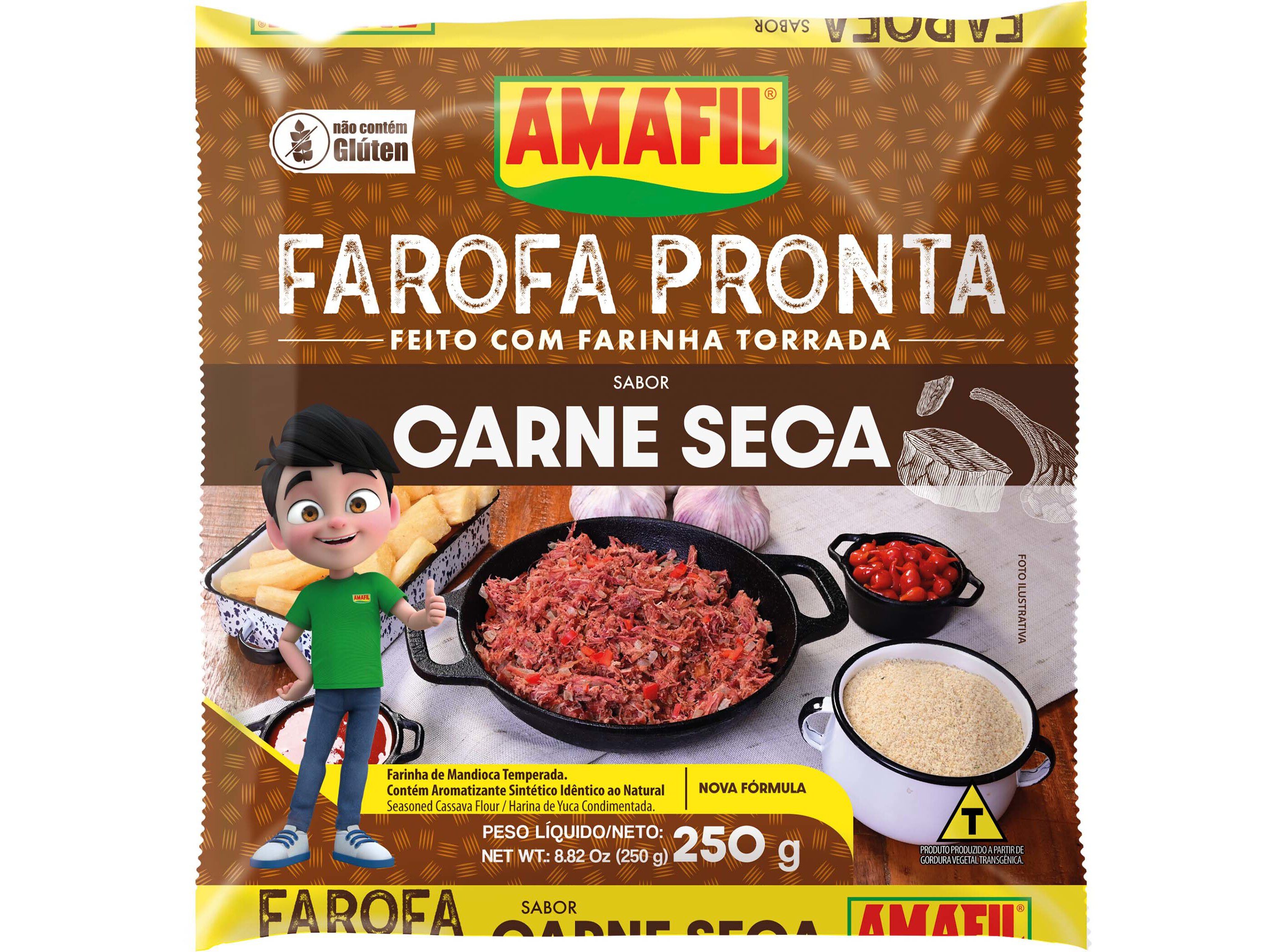 FAROFA DE MANDIOCA AMAFIL CARNE SECA 250G image number 0