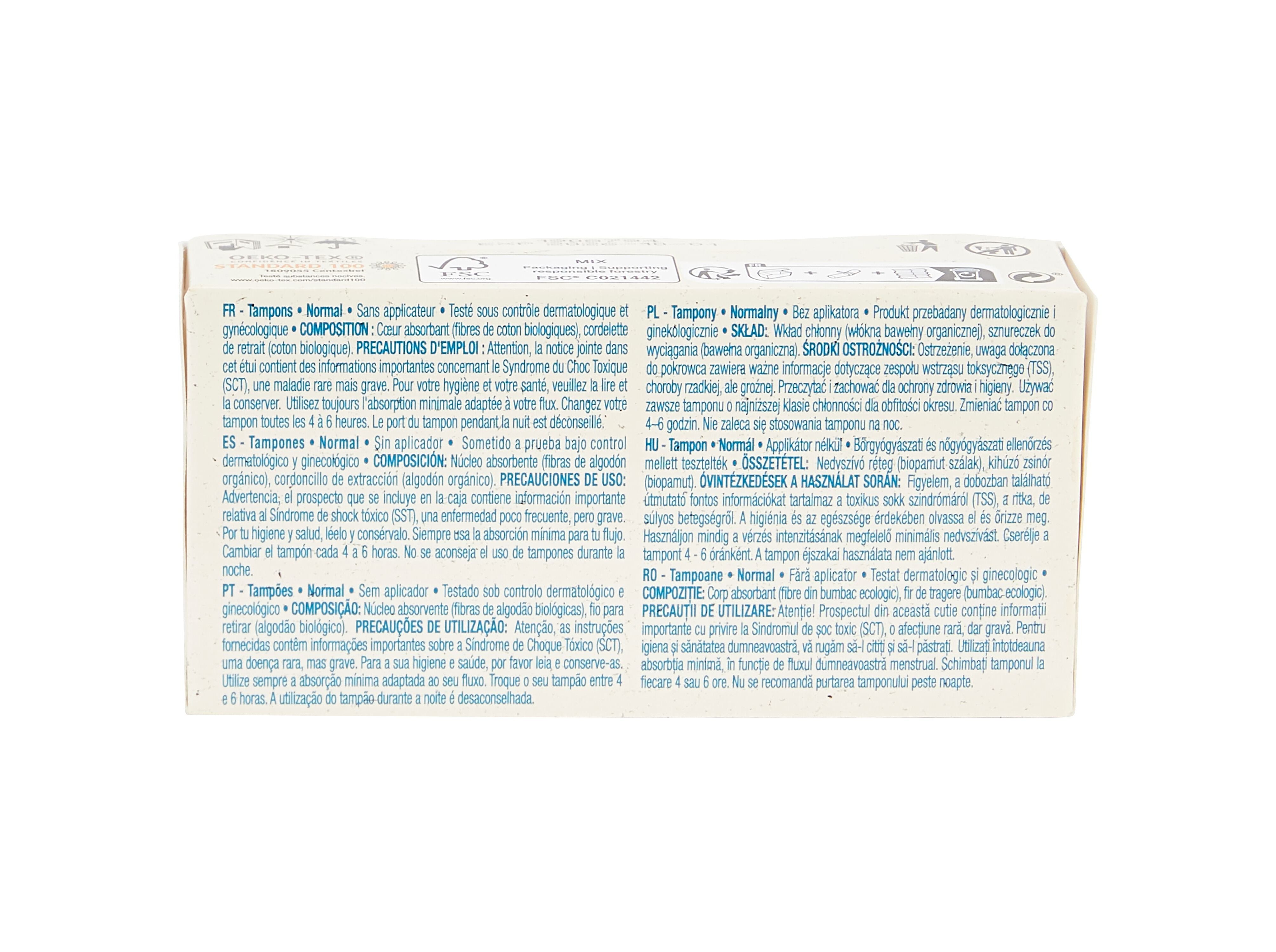 TAMP&Otilde;ES SEM APLICADOR AUCHAN BETTER LIFE NORMAL 16UN image number 2