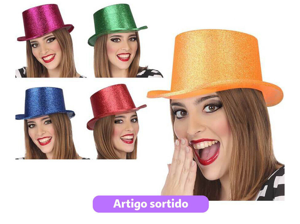 CHAP&Eacute;U GLITTER TOPBRANDS CORES SORTIDAS