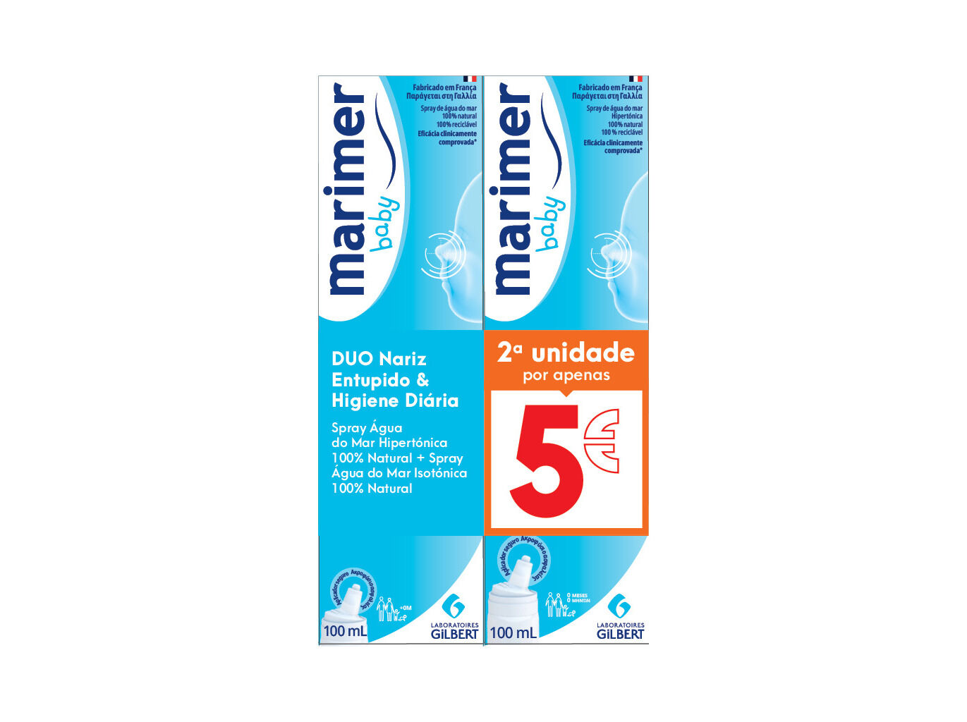 PACK SPRAY NASAL MARIMER BABY HIPERT&Oacute;NICA 2X100ML