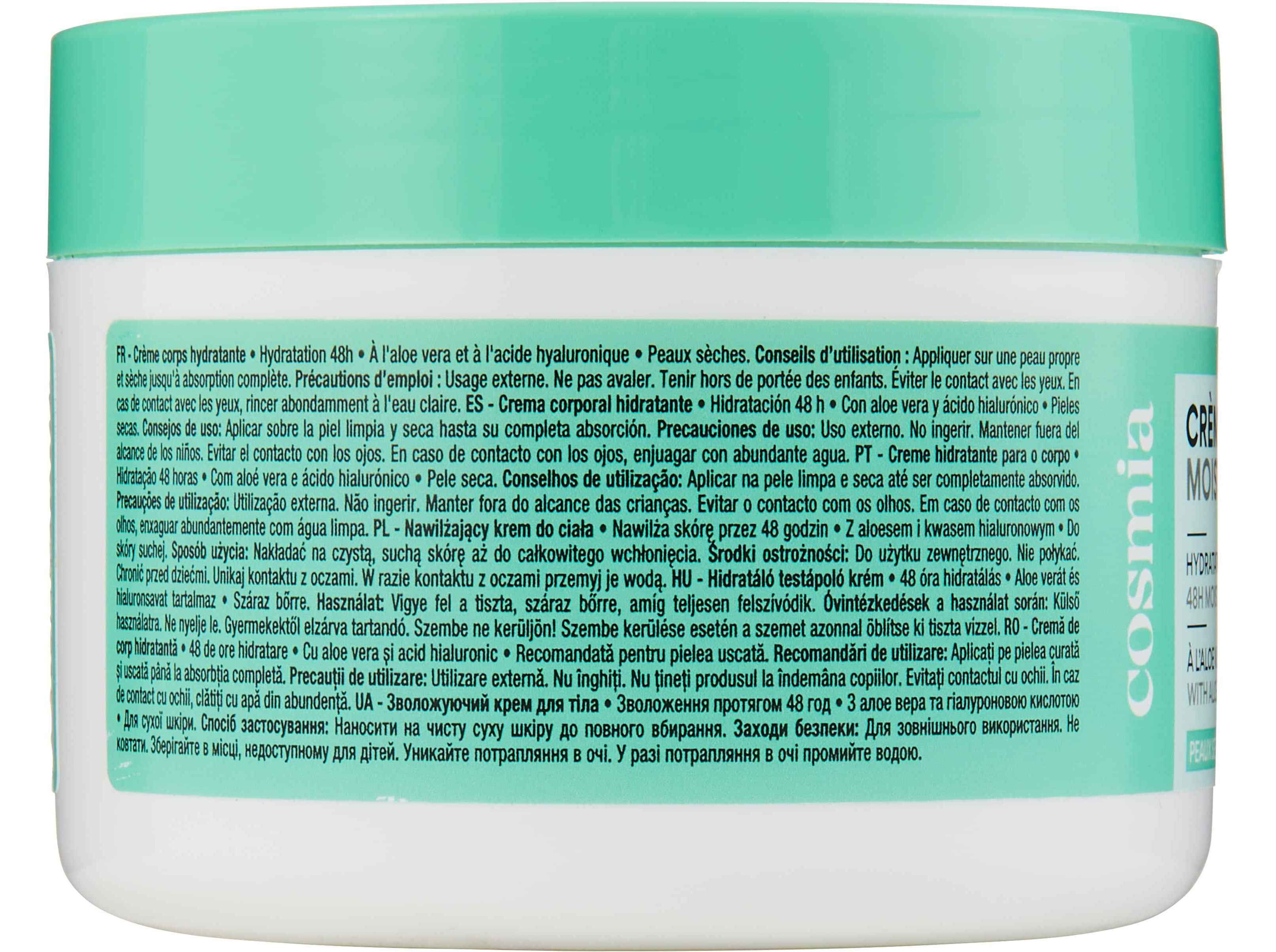 CREME CORPO HIDRATANTE COSMIA ALOE VERA + &Aacute;CIDO HIALUR&Oacute;NICO 300ML image number 3