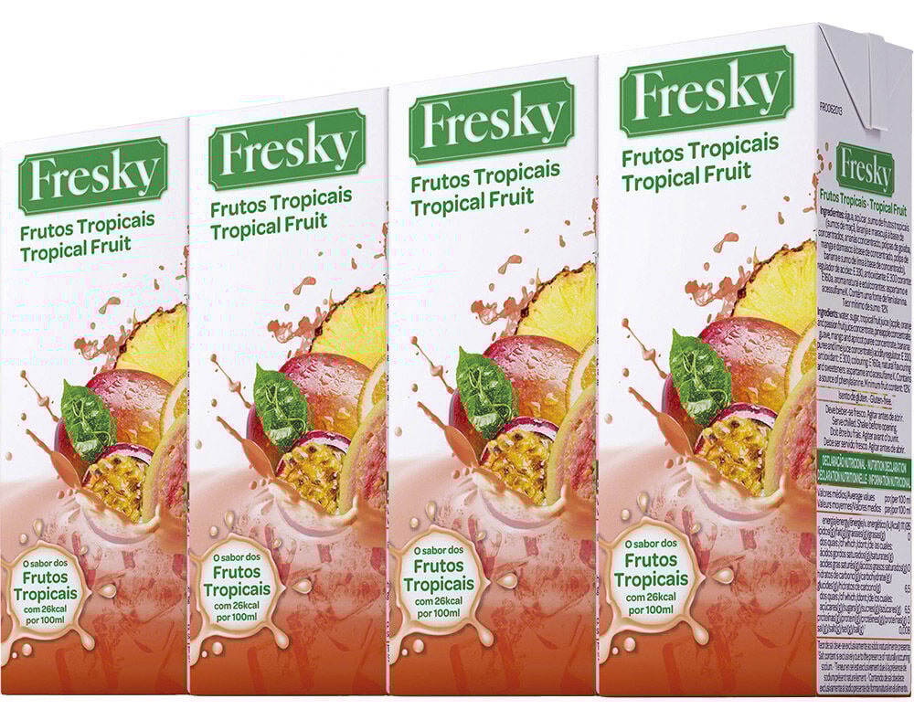 BEBIDA FRESKY DE SUMO FRUTOS TROPICAIS 4X0.20L image number 0