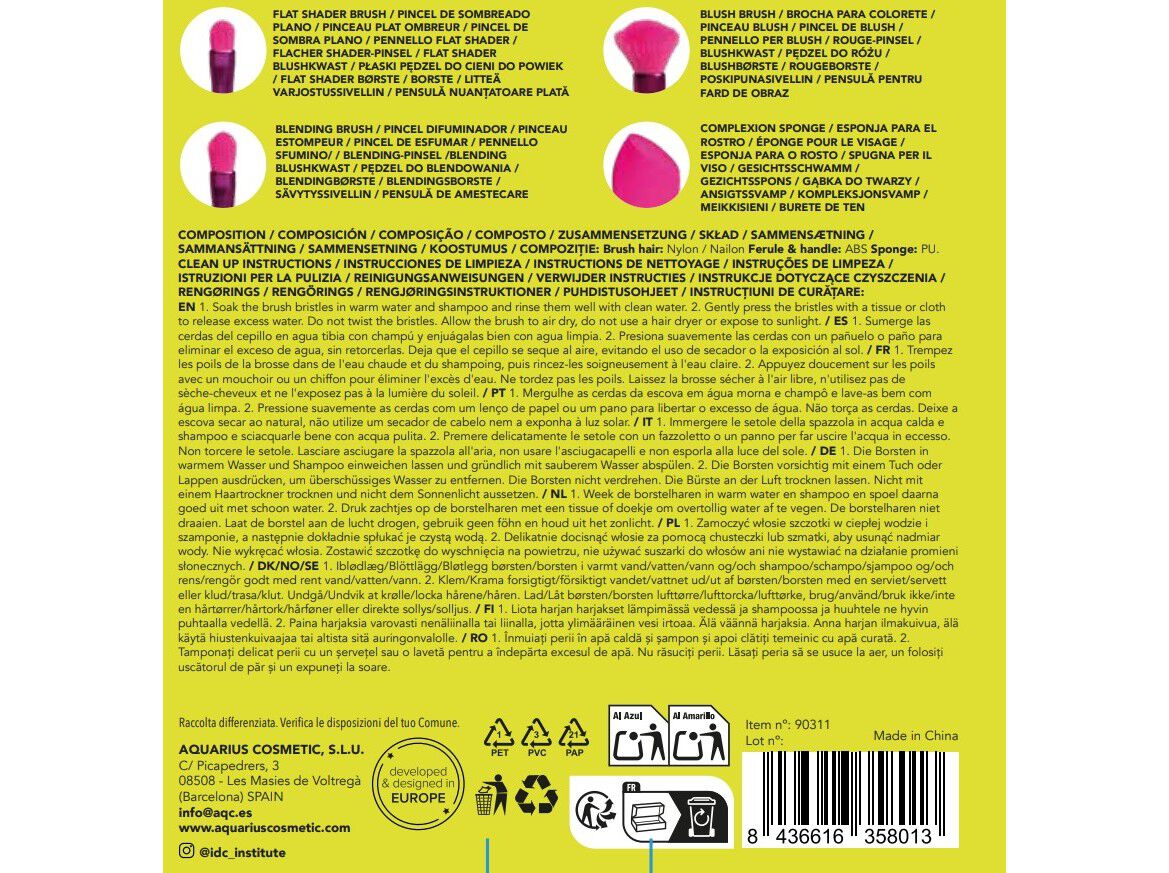 KIT PINC&Eacute;IS IDC INSTITUTE 4PCS image number 1