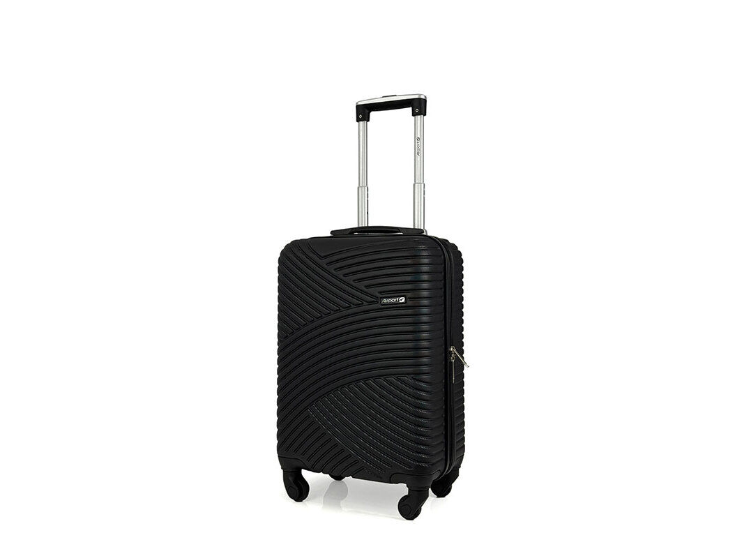 MALA DE CABINE R&Iacute;GIDA AIRPORT GINKO PRETO COM 4 RODAS 55 X 35 X 20 CM