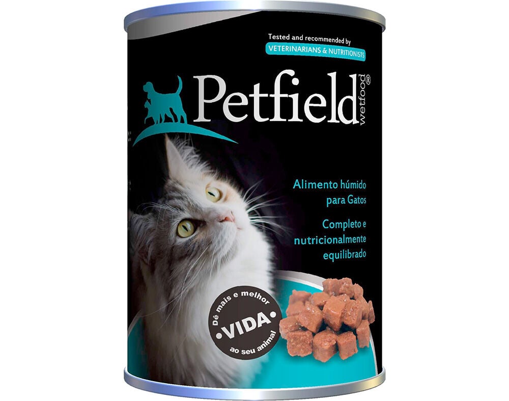 COMIDA H&Uacute;MIDA PARA GATO PETFIELD COM ATUM E SALM&Atilde;O 410G image number 0