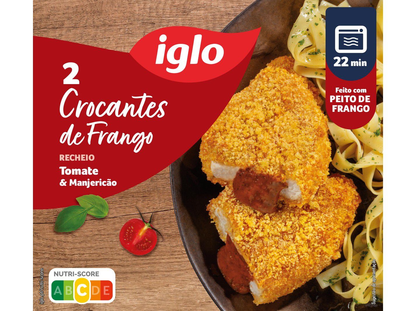 CROCANTES FRANGO RECHEADOS IGLO TOMATE E MANJERIC&Atilde;O 204G image number 0