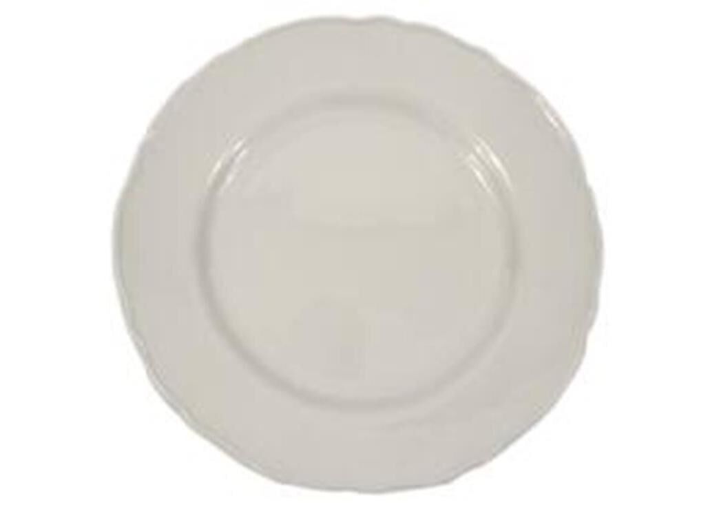 PRATO DE SOBREMESA FESTONA ACTUEL BRANCO PORCELANA &Oslash;20CM