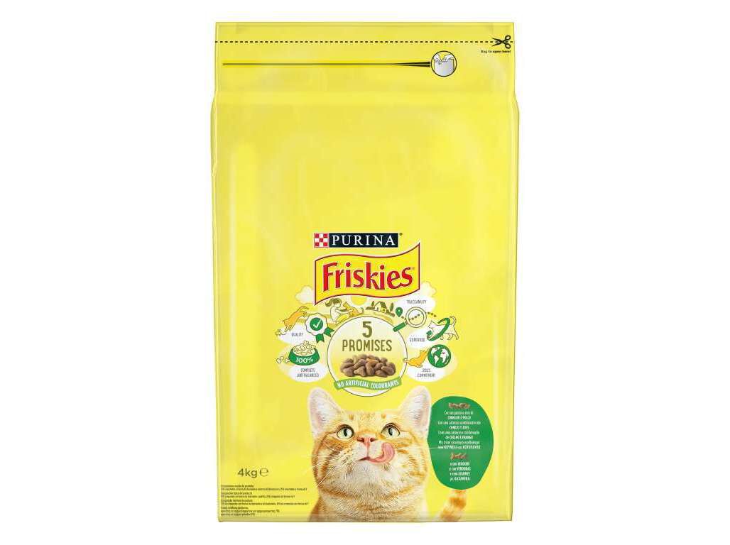 RA&Ccedil;&Atilde;O PARA GATO FRISKIES COM COELHO 4KG
