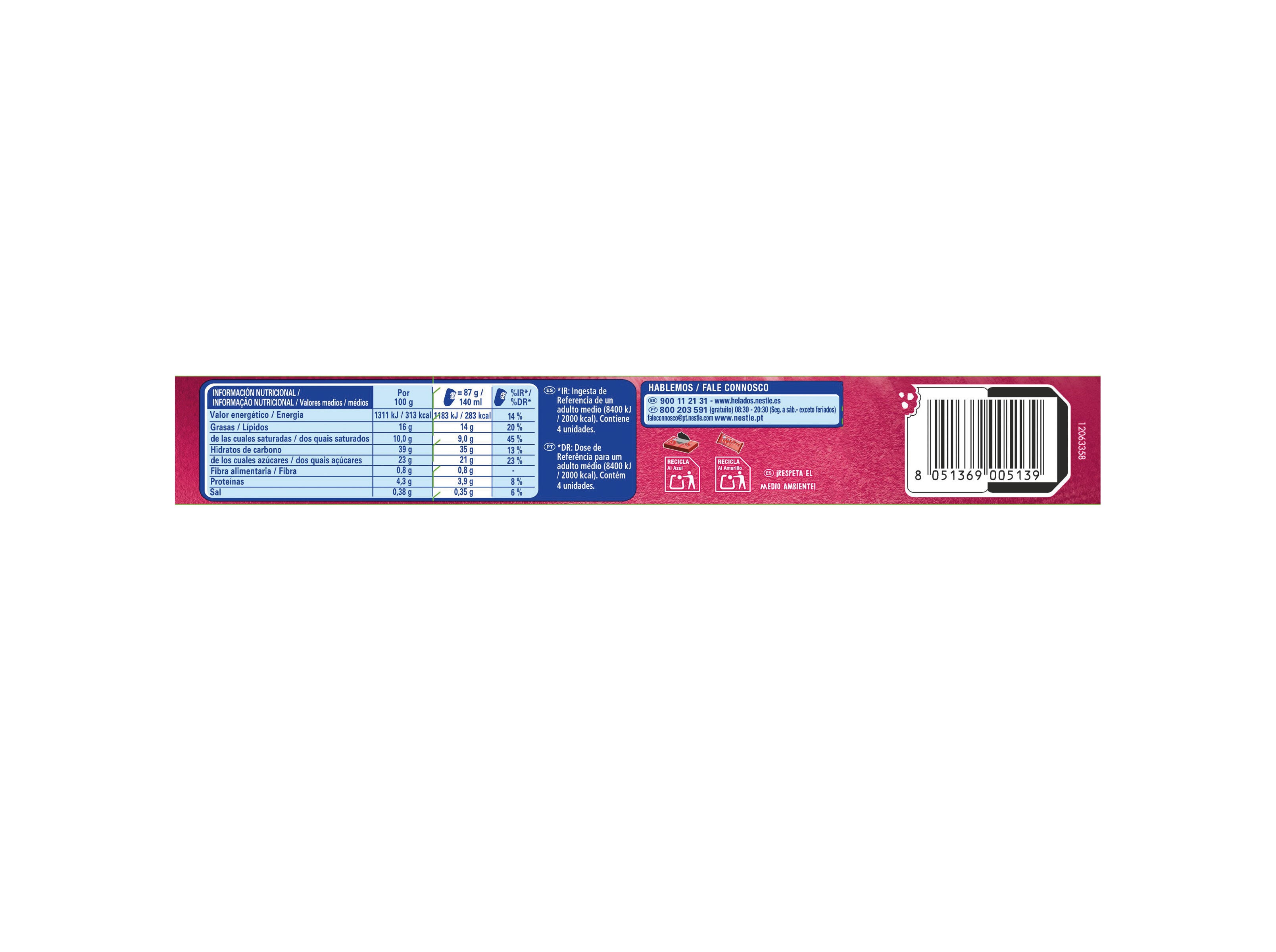 GELADO SANDWICH MAXIBON RED CHEESECAKE 4X87G image number 2