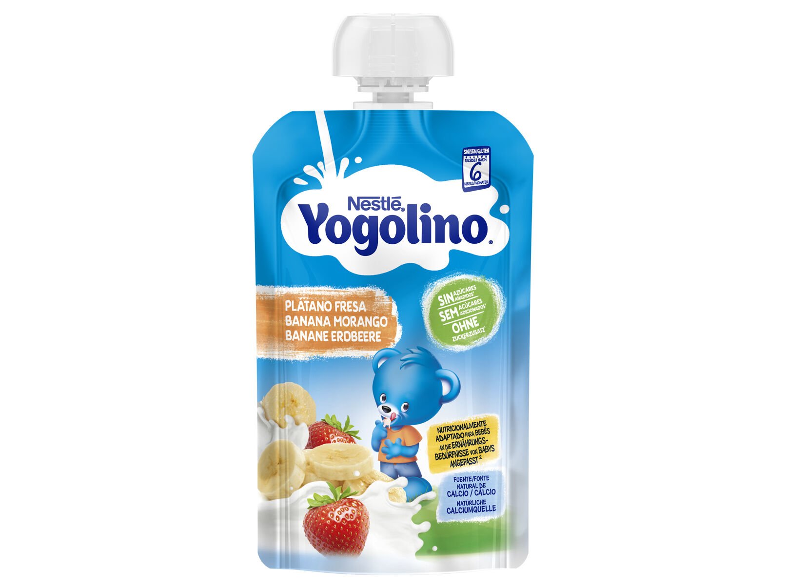 SOBREMESA L&Aacute;CTEA NESTL&Eacute; YOGOLINO BANANA MORANGO 100G