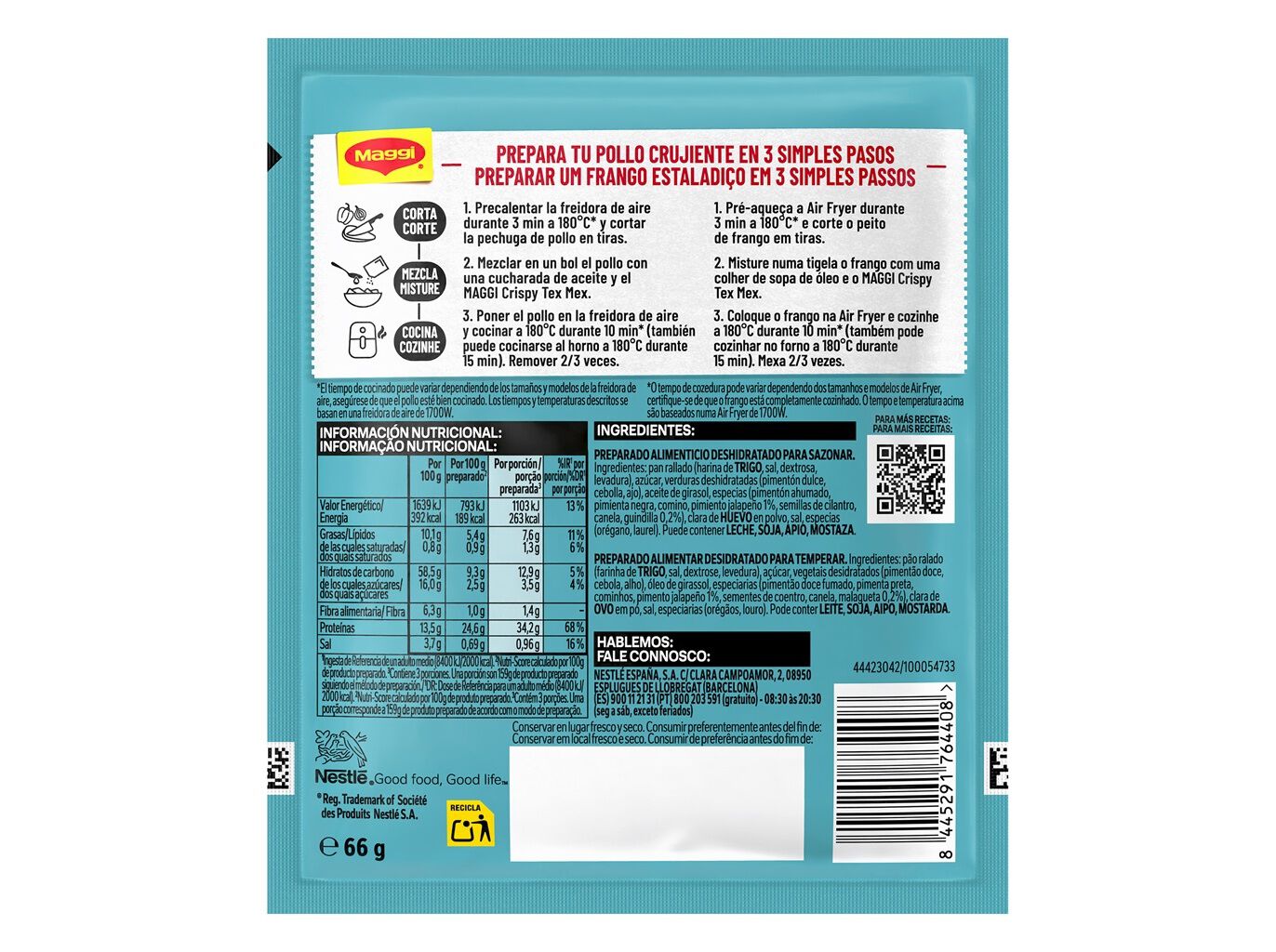 TEMPEROS PREPARADOS EM P&Oacute; MAGGI AIR FRYER CRISPY TEX MEX 66G image number 1