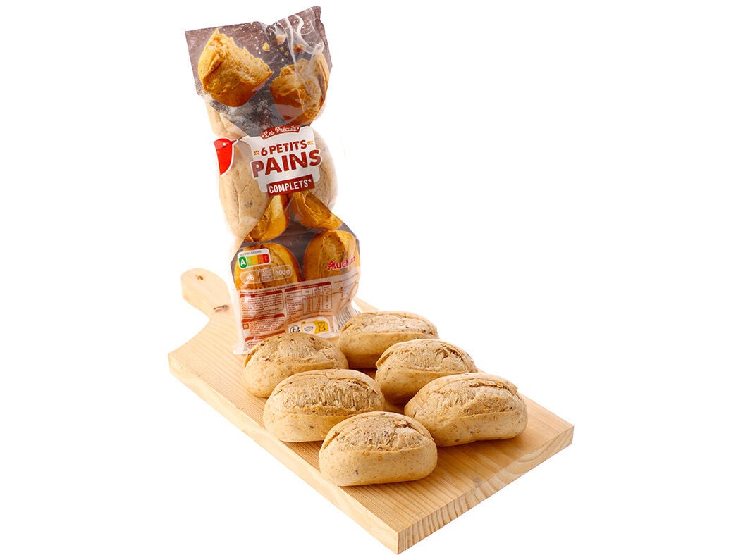 6 P&Atilde;EZINHOS PR&Eacute; -COZIDOS AUCHAN COM FARINHA DE TRIGO INTEGRAL 6X50G image number 0