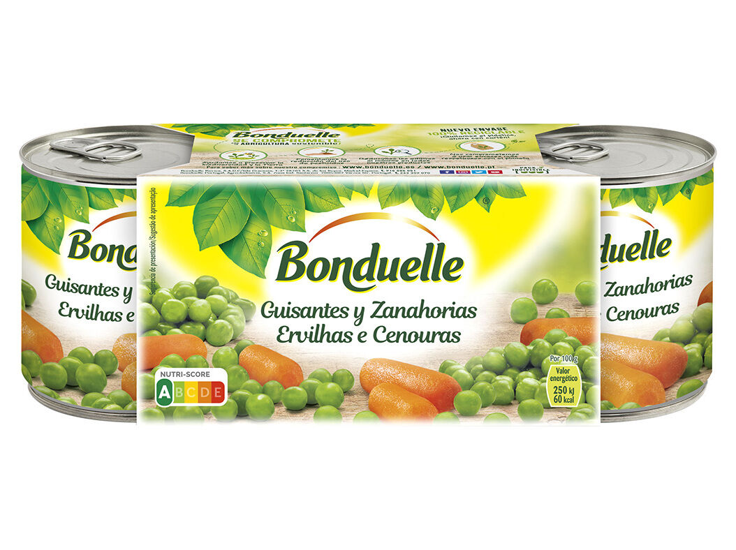 ERVILHAS E CENOURAS BONDUELLE 3X200(130)G image number 0