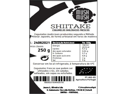 COGUMELOS (L) MUSH MUSH SHITAKE BIO 250G