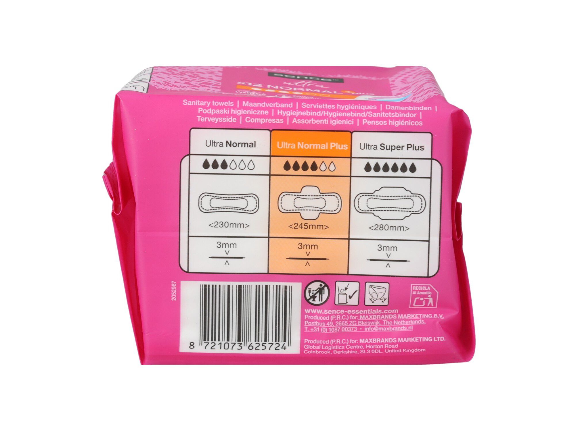 PENSOS HIGI&Eacute;NICOS SENCE NORMAL PLUS 12PCS image number 2