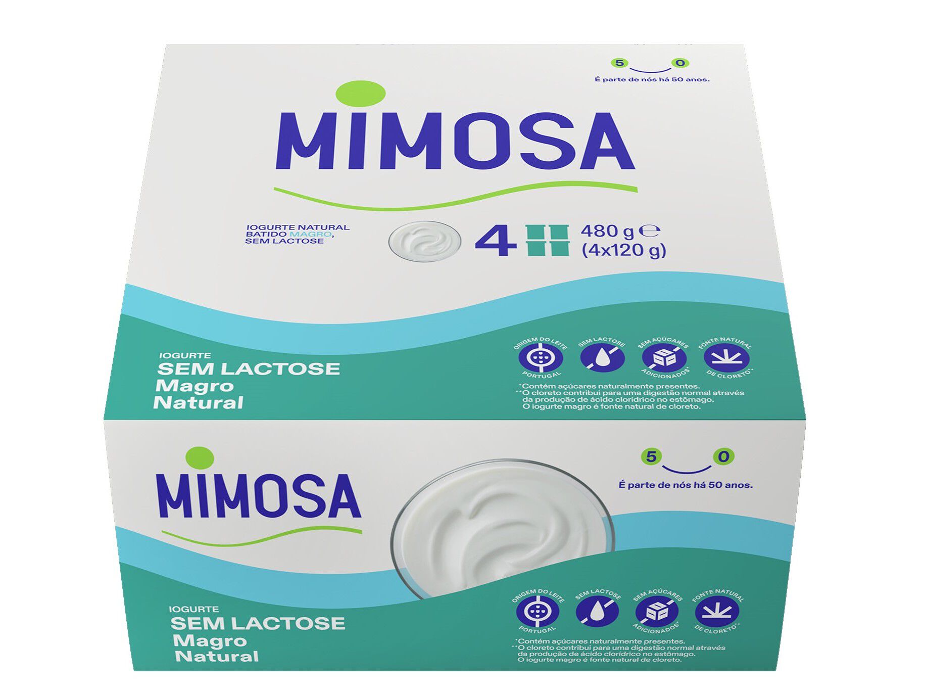 IOGURTE MIMOSA SEM LACTOSE MAGRO NATURAL 4X125G image number 1