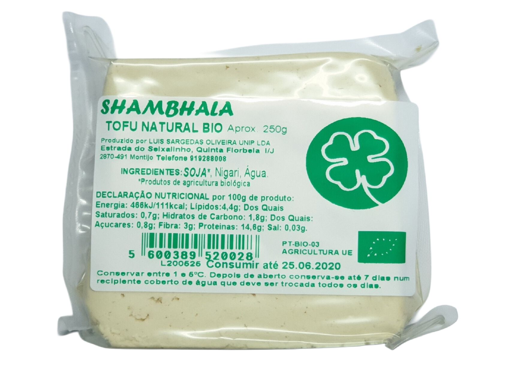 TOFU SHAMBHALA FRESCO NATURAL BIOL&Oacute;GICO 250G
