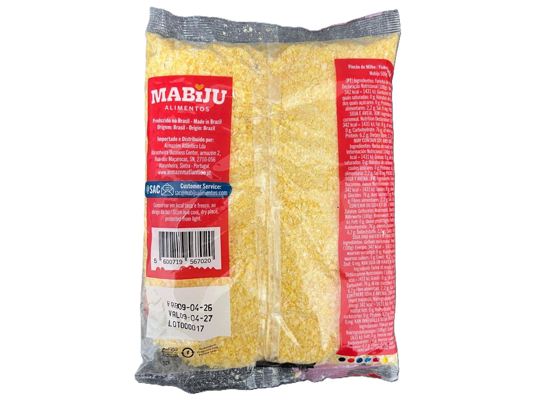 FLOC&Atilde;O DE MILHO MABIJU SEM GMO 500 G image number 1